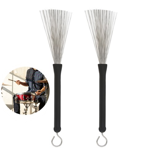 2pcs drum brushes retractable - 2pcs,