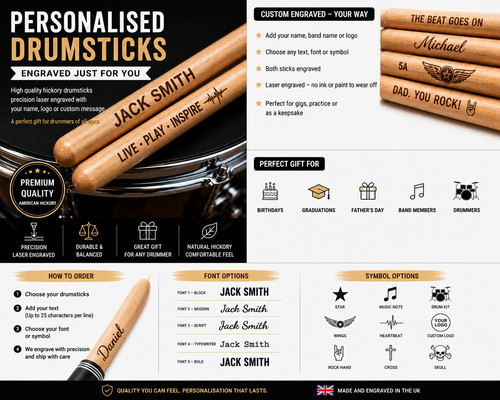Personalised custom drum - personalised,
