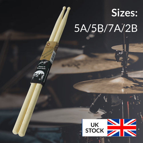 Wood tipped maple drum - tipped, sticks