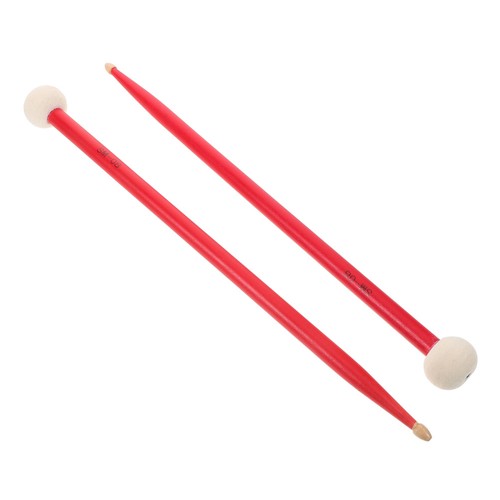 Red dual head drumsticks - red,