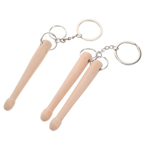 Beige wooden mini drumsticks - beige,